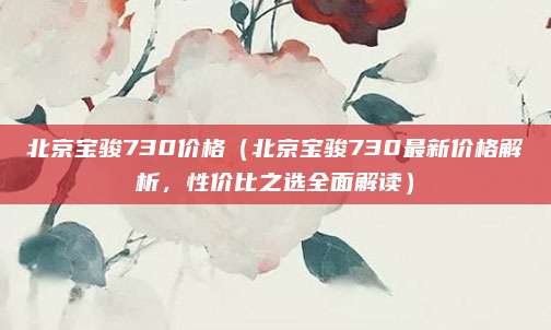 北京宝骏730价格(北京宝骏730最新价格解析,性价比之选全面解读)