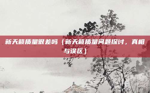 新天籁质量很差吗（新天籁质量问题探讨，真相与误区）