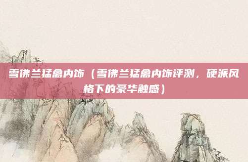 雪佛兰猛禽内饰(雪佛兰猛禽内饰评测,硬派风格下的豪华触感)