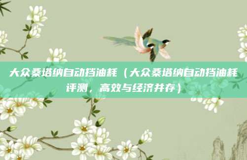 大众桑塔纳自动挡油耗(大众桑塔纳自动挡油耗评测,高效与经济并存)