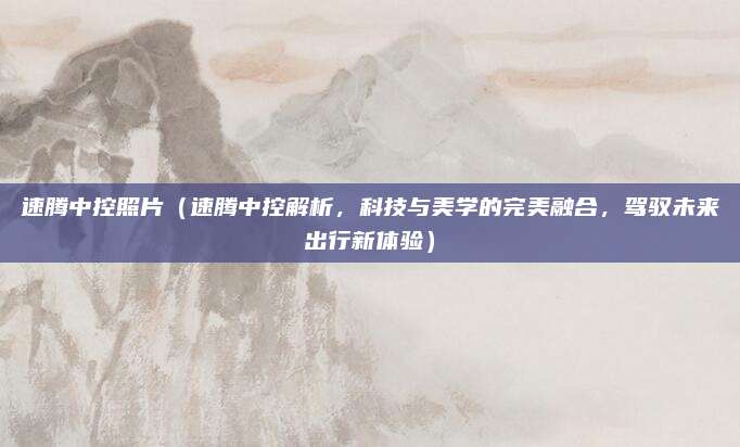 速腾中控照片(速腾中控解析,科技与美学的完美融合,驾驭未来出行新体验)