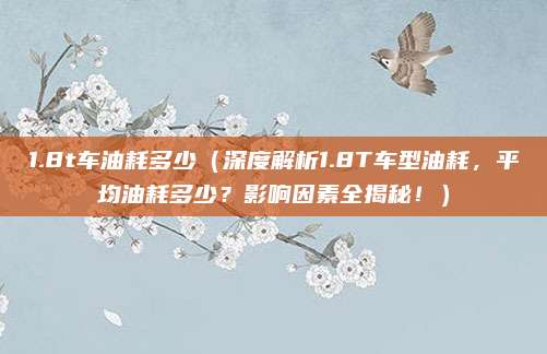 1.8t车油耗多少（深度解析1.8T车型油耗，平均油耗多少？影响因素全揭秘！）
