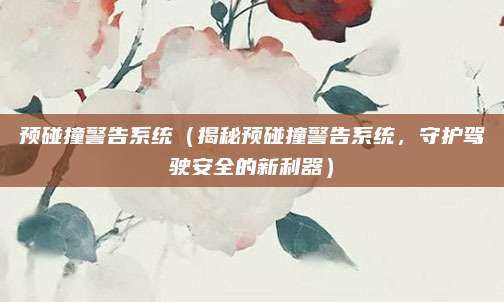 预碰撞警告系统(揭秘预碰撞警告系统,守护驾驶安全的新利器)