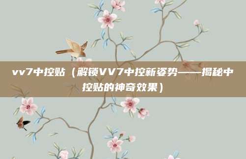vv7中控贴(解锁VV7中控新姿势——揭秘中控贴的神奇效果)