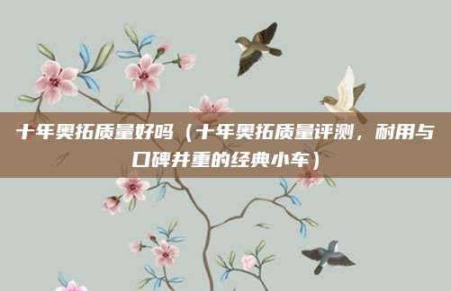 十年奥拓质量好吗(十年奥拓质量评测,耐用与口碑并重的经典小车)