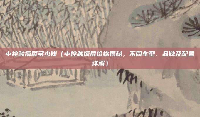 中控触摸屏多少钱(中控触摸屏价格揭秘,不同车型、品牌及配置详解)