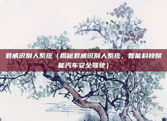 君威识别人系统(揭秘君威识别人系统,智能科技赋能汽车安全驾驶)