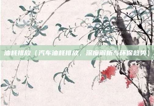 油耗排放(汽车油耗排放,深度解析与环保趋势)