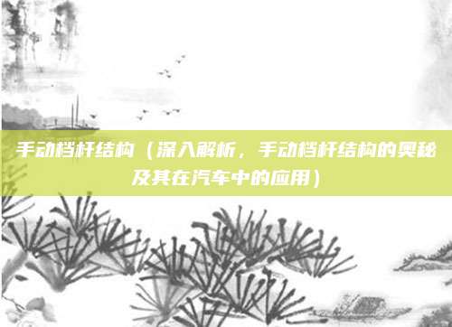 手动档杆结构(深入解析,手动档杆结构的奥秘及其在汽车中的应用)