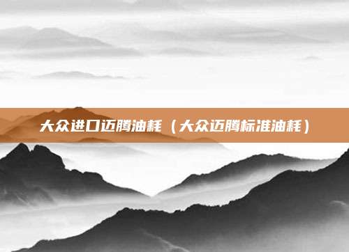 大众进口迈腾油耗(大众迈腾标准油耗)
