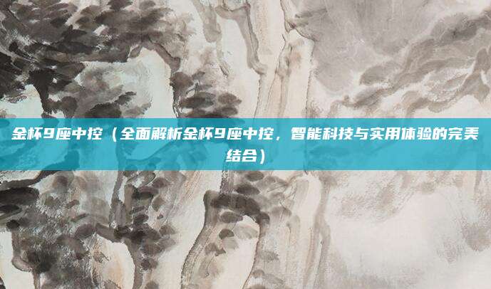 金杯9座中控(全面解析金杯9座中控,智能科技与实用体验的完美结合)