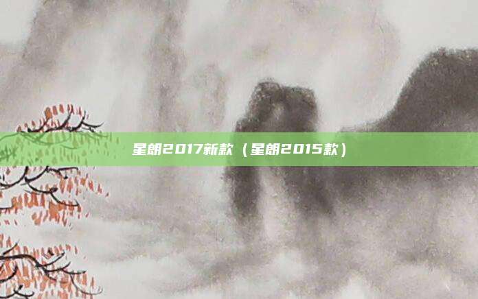 星朗2017新款(星朗2015款)