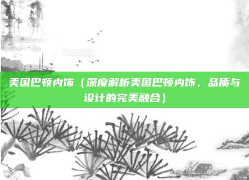 美国巴顿内饰(深度解析美国巴顿内饰,品质与设计的完美融合)