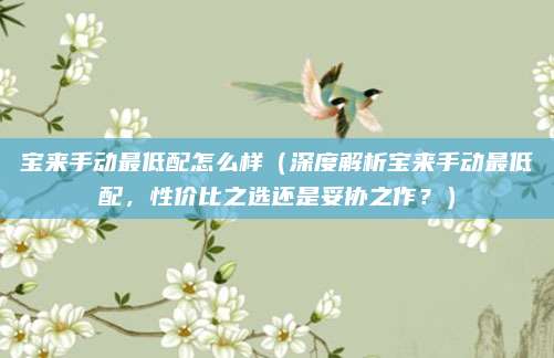 宝来手动最低配怎么样(深度解析宝来手动最低配,性价比之选还是妥协之作?)