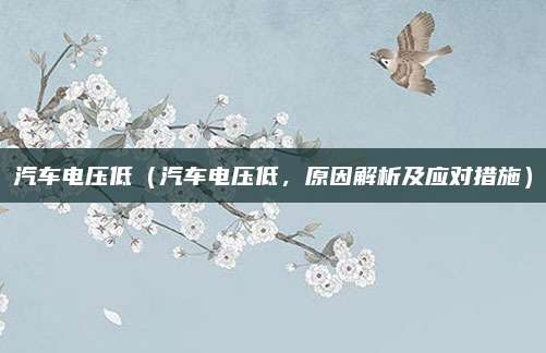 汽车电压低(汽车电压低,原因解析及应对措施)
