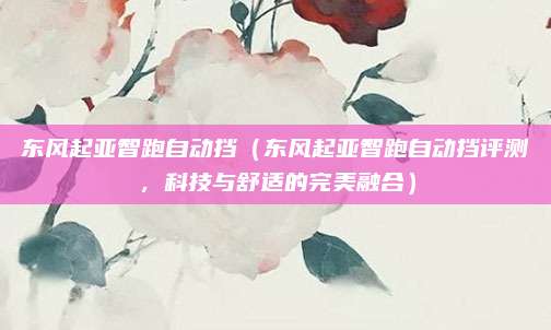 东风起亚智跑自动挡（东风起亚智跑自动挡评测，科技与舒适的完美融合）