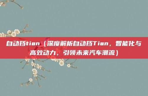 自动挡tian(深度解析自动挡Tian,智能化与高效动力,引领未来汽车潮流)