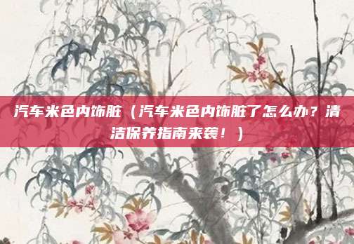 汽车米色内饰脏(汽车米色内饰脏了怎么办?清洁保养指南来袭!)