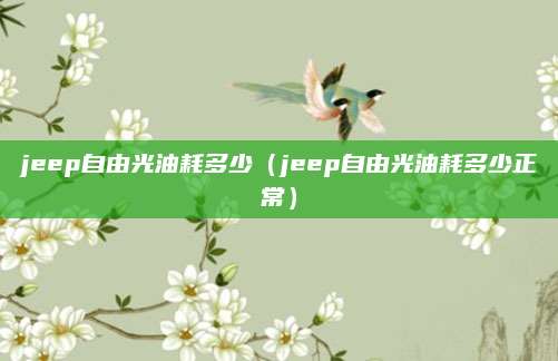 jeep自由光油耗多少(jeep自由光油耗多少正常)