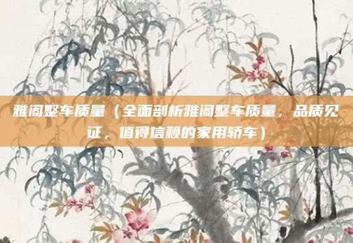雅阁整车质量（全面剖析雅阁整车质量，品质见证，值得信赖的家用轿车）