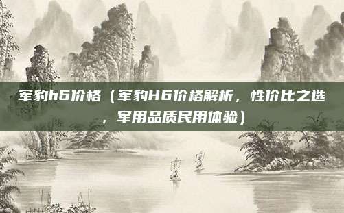 军豹h6价格（军豹H6价格解析，性价比之选，军用品质民用体验）