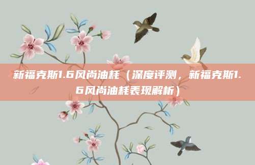 新福克斯1.6风尚油耗(深度评测,新福克斯1.6风尚油耗表现解析)