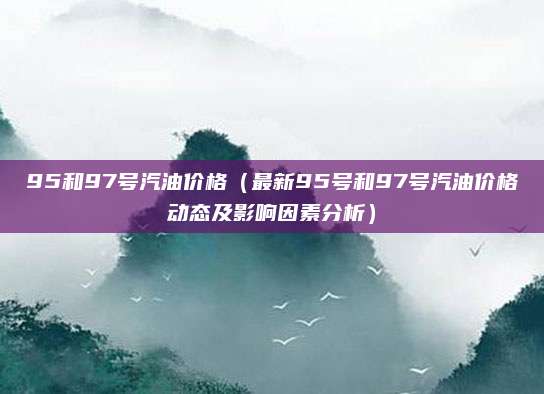 95和97号汽油价格(最新95号和97号汽油价格动态及影响因素分析)
