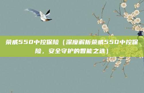 荣威550中控保险(深度解析荣威550中控保险,安全守护的智能之选)