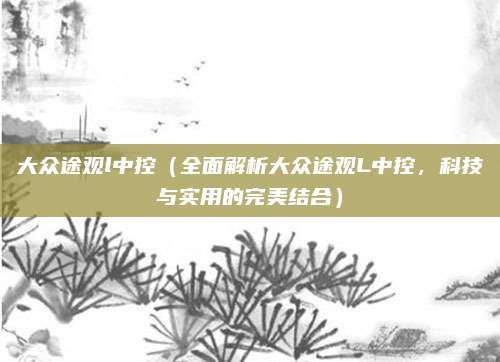 大众途观l中控(全面解析大众途观L中控,科技与实用的完美结合)
