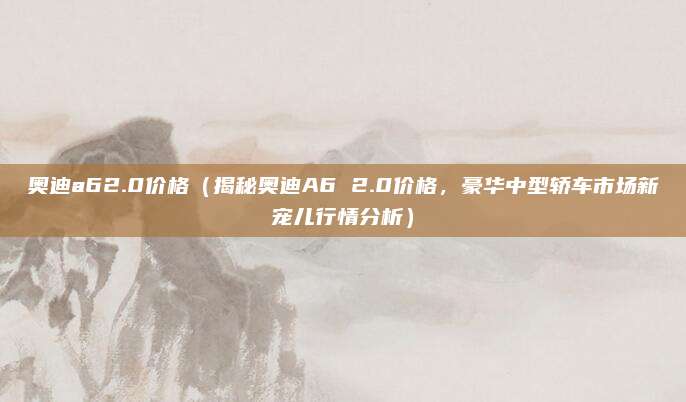奥迪a62.0价格(揭秘奥迪A6 2.0价格,豪华中型轿车市场新宠儿行情分析)