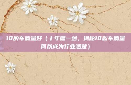 10的车质量好(十年磨一剑,揭秘10款车质量何以成为行业翘楚)