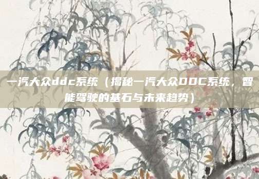一汽大众ddc系统(揭秘一汽大众DDC系统,智能驾驶的基石与未来趋势)