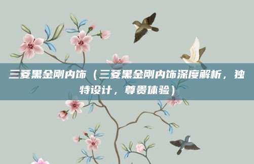 三菱黑金刚内饰（三菱黑金刚内饰深度解析，独特设计，尊贵体验）