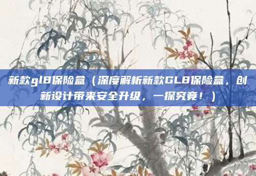 新款gl8保险盒（深度解析新款GL8保险盒，创新设计带来安全升级，一探究竟！）