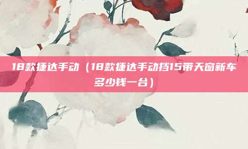 18款捷达手动（18款捷达手动挡15带天窗新车多少钱一台）