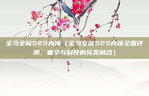 宝马全新525内饰(宝马全新525内饰全面评测,奢华与科技的完美融合)