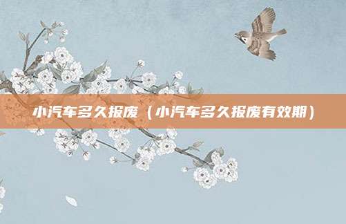 小汽车多久报废(小汽车多久报废有效期)