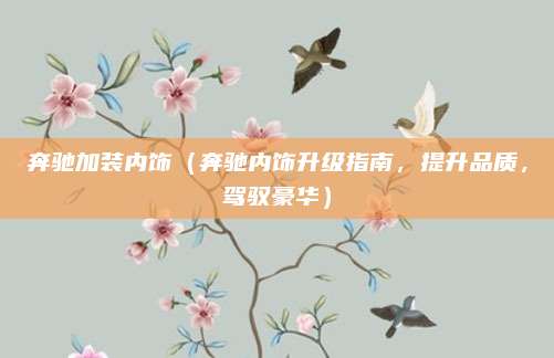 奔驰加装内饰（奔驰内饰升级指南，提升品质，驾驭豪华）