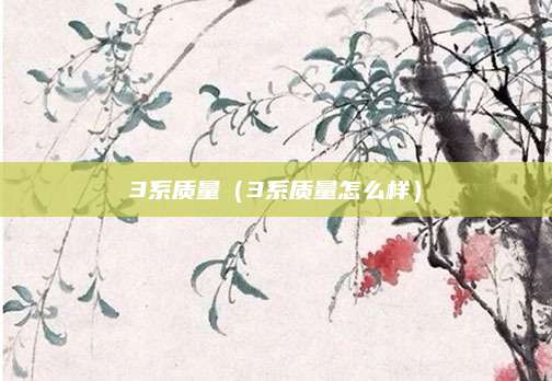 3系质量(3系质量怎么样)
