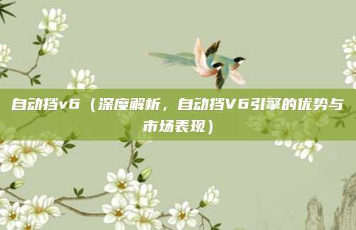 自动挡v6(深度解析,自动挡V6引擎的优势与市场表现)