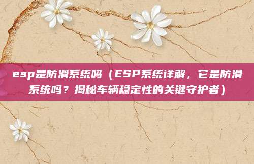 esp是防滑系统吗(ESP系统详解,它是防滑系统吗?揭秘车辆稳定性的关键守护者)