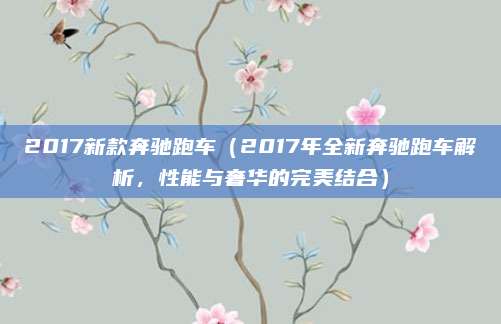 2017新款奔驰跑车(2017年全新奔驰跑车解析,性能与奢华的完美结合)