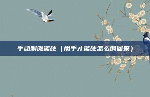 手动刺激能硬(用手才能硬怎么调回来)