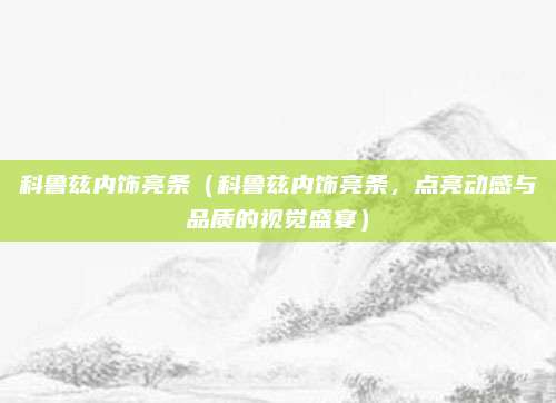 科鲁兹内饰亮条(科鲁兹内饰亮条,点亮动感与品质的视觉盛宴)