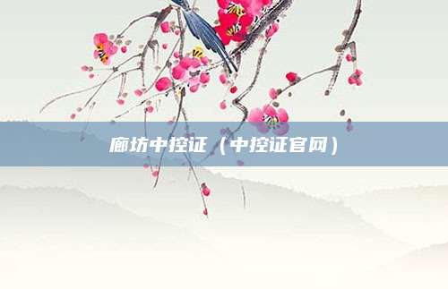 廊坊中控证(中控证官网)