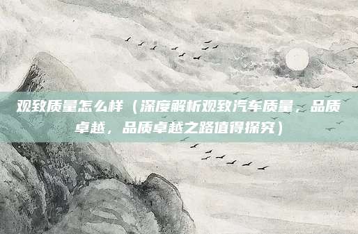 观致质量怎么样(深度解析观致汽车质量,品质卓越,品质卓越之路值得探究)