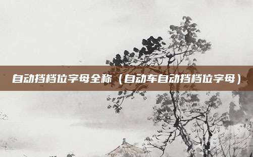 自动挡档位字母全称(自动车自动挡档位字母)