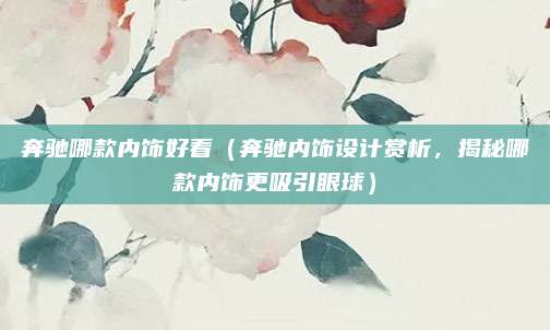 奔驰哪款内饰好看(奔驰内饰设计赏析,揭秘哪款内饰更吸引眼球)