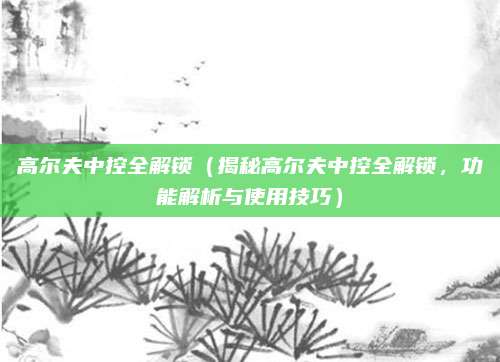 高尔夫中控全解锁（揭秘高尔夫中控全解锁，功能解析与使用技巧）
