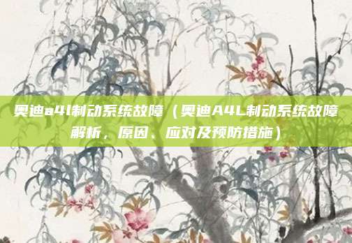 奥迪a4l制动系统故障(奥迪A4L制动系统故障解析,原因、应对及预防措施)